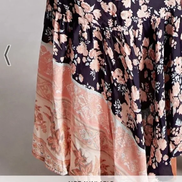 Selfie Leslie Floral Wrap Dress large maxi bohemian ruffle size L cottagecore - Picture 7 of 16